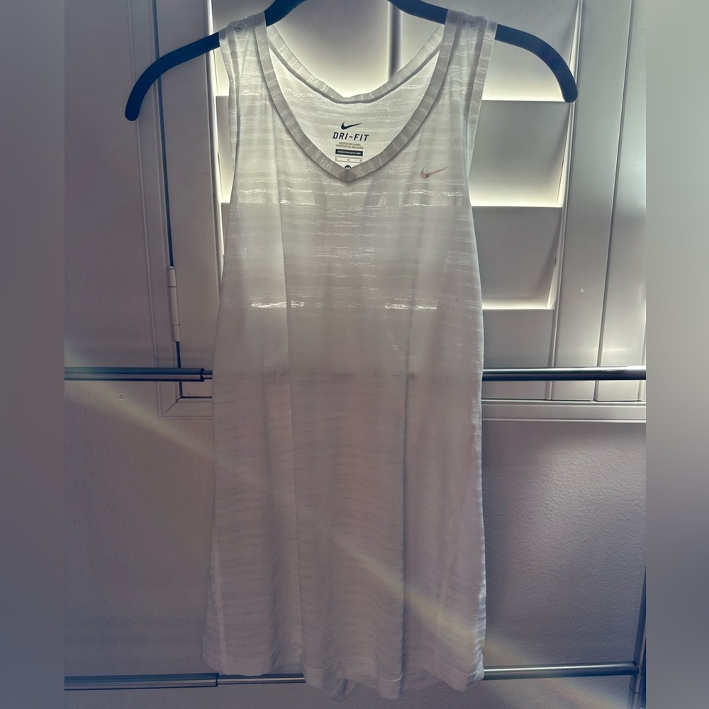 White Nike tank Dri Fit Collection